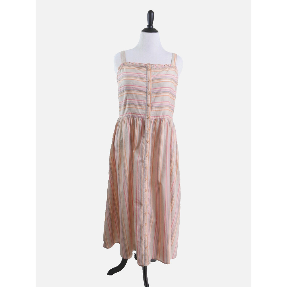 Simply Southern Size XL Maxi Sundress Cotton Pastel Stripe Pink - Picture 2 of 10